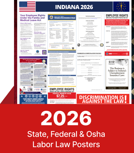 Indiana State and Federal Labor Law Digital Poster 2026