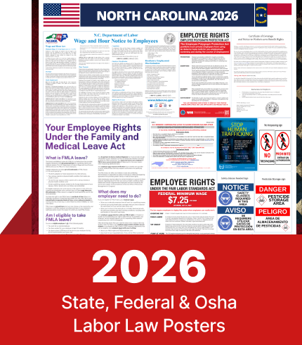North Carolina State and Federal Labor Law Digital Poster 2026