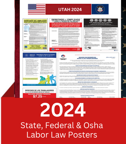 Utah State And Federal Labor Law Digital Poster 2024   Utah 2024 